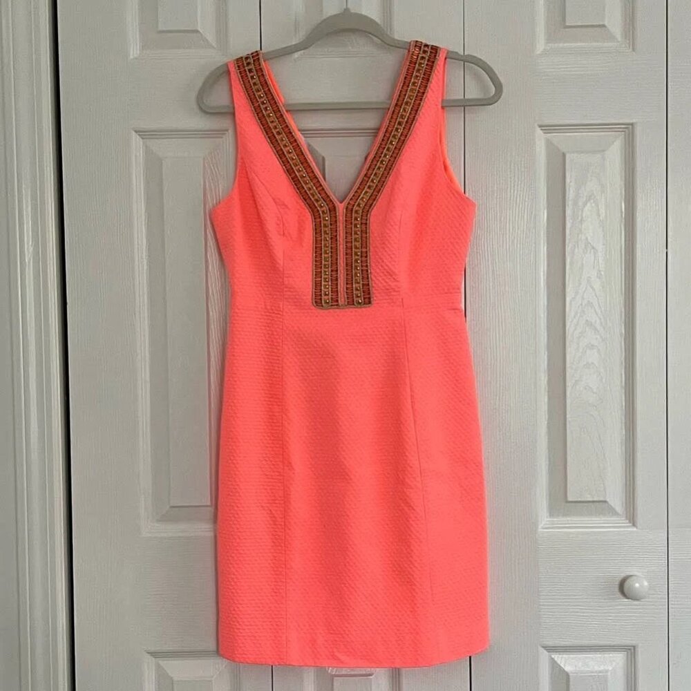 NWOT Lilly Pulitzer Eliot Shift Dress in Papaya Size 2
